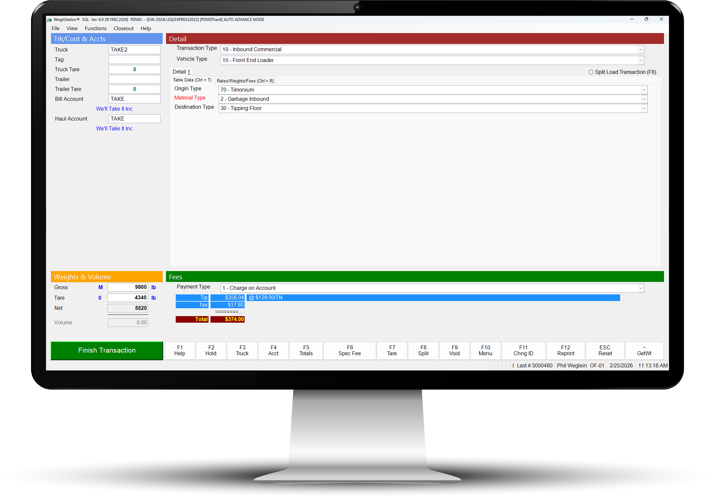 Screenshot of WeighStation®