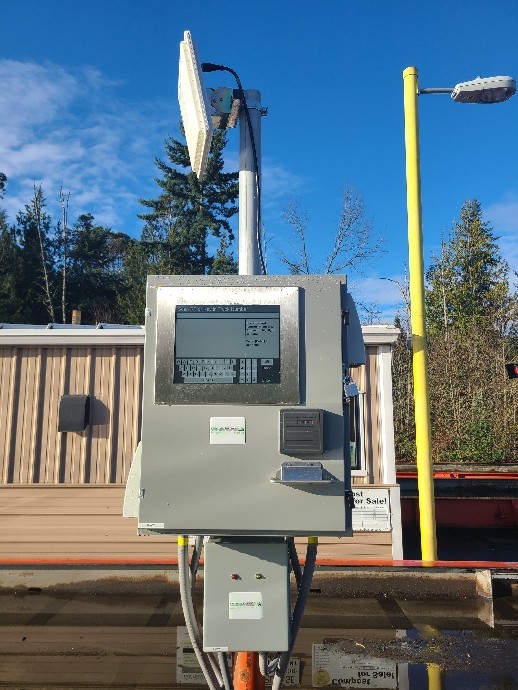 An unattended scale box