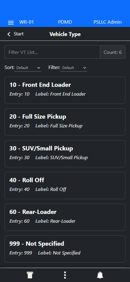 Slide 2: Screen capture of WeighStation® featuring different vehicle types